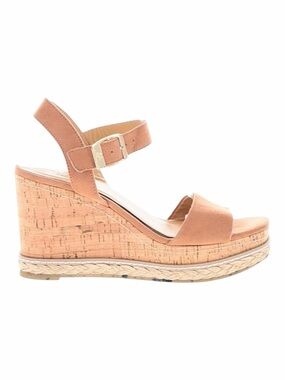 Cool Planet by Steve Madden JUNEE Suede Cork Wedge Sandals. Size 9.
